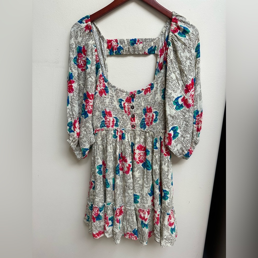 NEW Free People Floral Tunic Dress - Picture 3 of 9